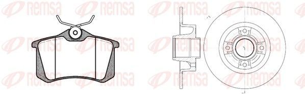 Stabdžių rinkinys, diskiniai stabdžiai REMSA 8263.05