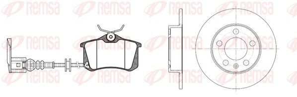Stabdžių rinkinys, diskiniai stabdžiai REMSA 8263.08