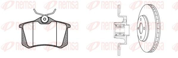 Stabdžių rinkinys, diskiniai stabdžiai REMSA 8263.20