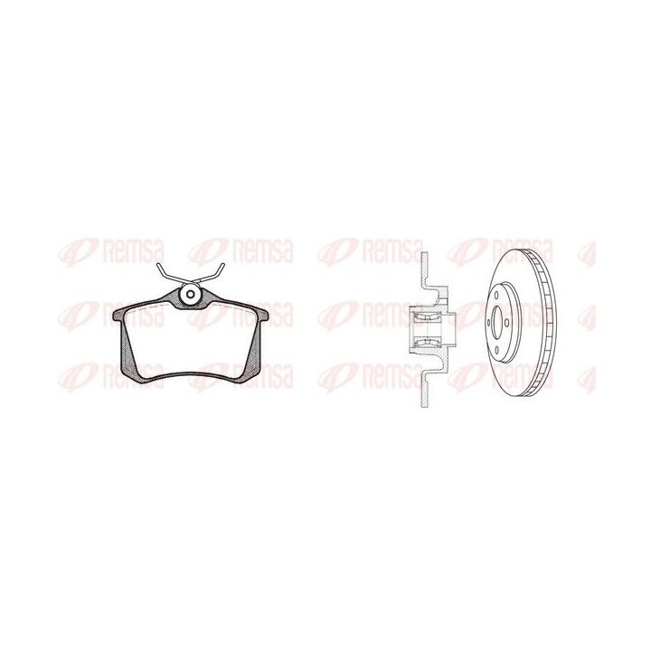 Stabdžių rinkinys, diskiniai stabdžiai REMSA 8263.26