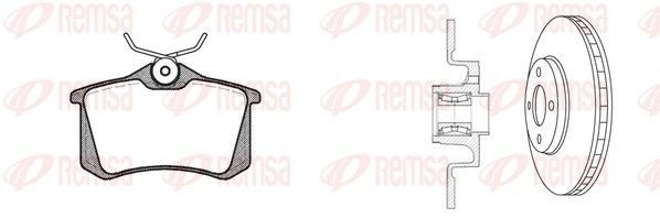 Stabdžių rinkinys, diskiniai stabdžiai REMSA 8263.26