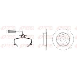 Stabdžių rinkinys, diskiniai stabdžiai REMSA 8264.00