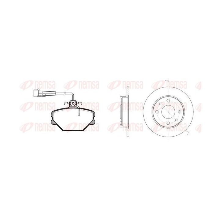 Stabdžių rinkinys, diskiniai stabdžiai REMSA 8264.00