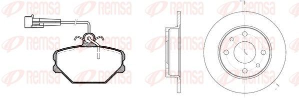 Stabdžių rinkinys, diskiniai stabdžiai REMSA 8264.00