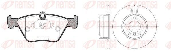 Stabdžių rinkinys, diskiniai stabdžiai REMSA 8270.00