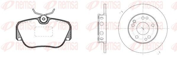 Stabdžių rinkinys, diskiniai stabdžiai REMSA 8284.00