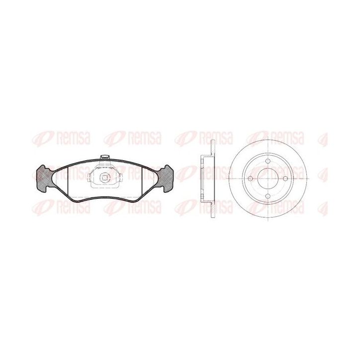 Stabdžių rinkinys, diskiniai stabdžiai REMSA 8285.01