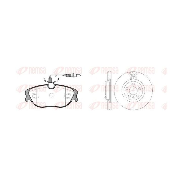 Stabdžių rinkinys, diskiniai stabdžiai REMSA 8305.00