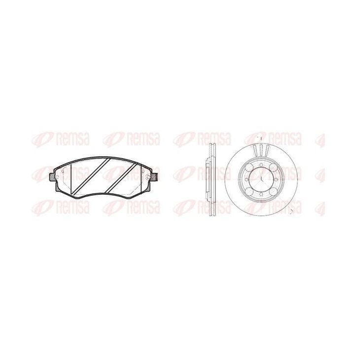 Stabdžių rinkinys, diskiniai stabdžiai REMSA 8318.01