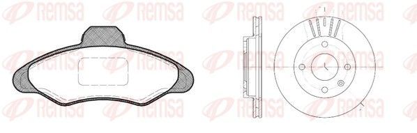 Stabdžių rinkinys, diskiniai stabdžiai REMSA 8331.00