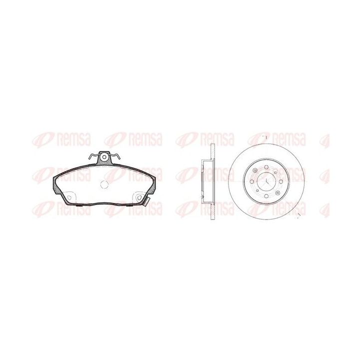 Stabdžių rinkinys, diskiniai stabdžiai REMSA 8337.00