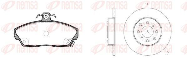 Stabdžių rinkinys, diskiniai stabdžiai REMSA 8337.00