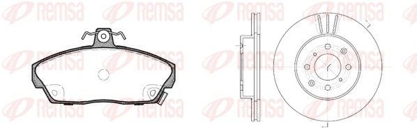 Stabdžių rinkinys, diskiniai stabdžiai REMSA 8337.01