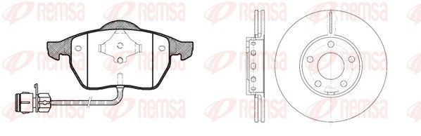 Stabdžių rinkinys, diskiniai stabdžiai REMSA 8390.01