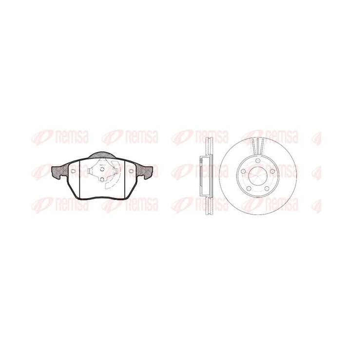 Stabdžių rinkinys, diskiniai stabdžiai REMSA 8390.03