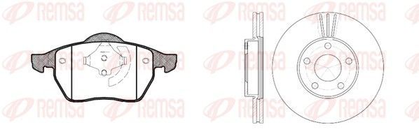 Stabdžių rinkinys, diskiniai stabdžiai REMSA 8390.03