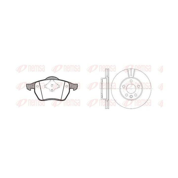 Stabdžių rinkinys, diskiniai stabdžiai REMSA 8390.04