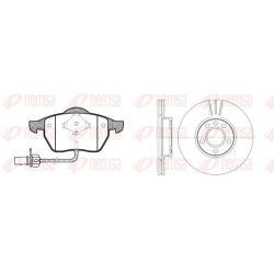 Stabdžių rinkinys, diskiniai stabdžiai REMSA 8390.05