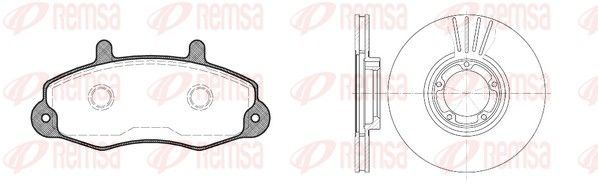 Stabdžių rinkinys, diskiniai stabdžiai REMSA 8391.00