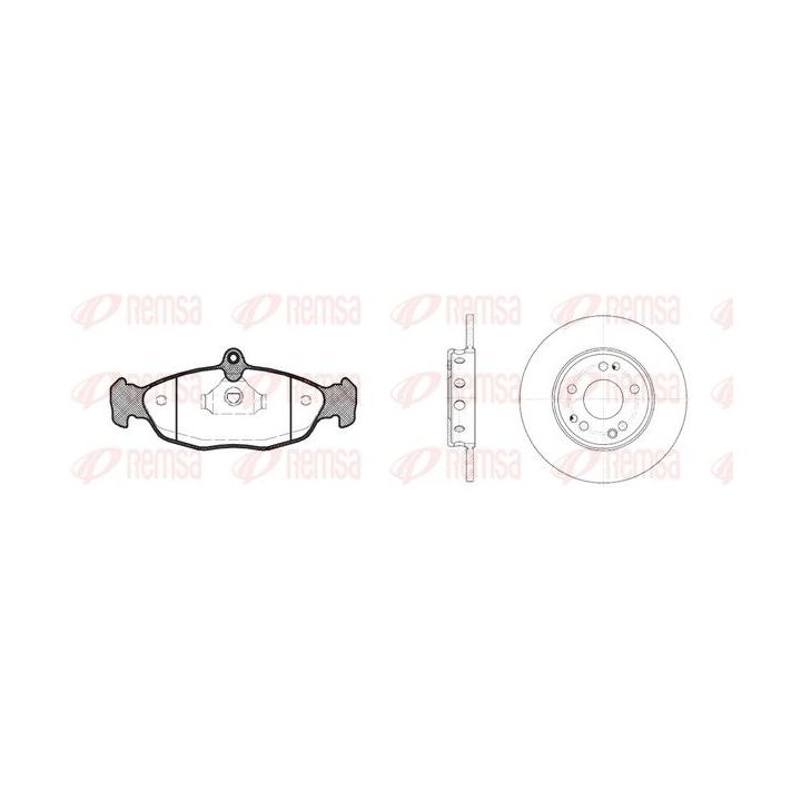 Stabdžių rinkinys, diskiniai stabdžiai REMSA 8393.01