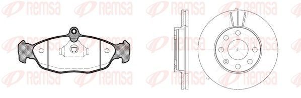 Stabdžių rinkinys, diskiniai stabdžiai REMSA 8393.02