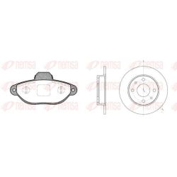 Stabdžių rinkinys, diskiniai stabdžiai REMSA 8414.00