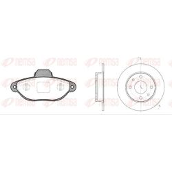 Stabdžių rinkinys, diskiniai stabdžiai REMSA 8414.01