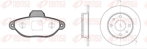 Stabdžių rinkinys, diskiniai stabdžiai REMSA 8414.01