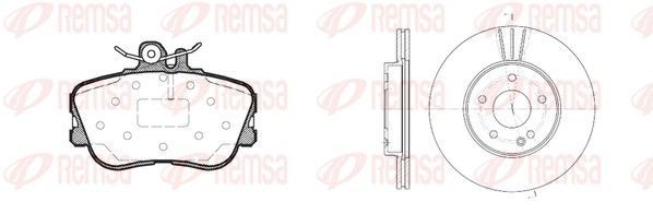 Stabdžių rinkinys, diskiniai stabdžiai REMSA 8445.01
