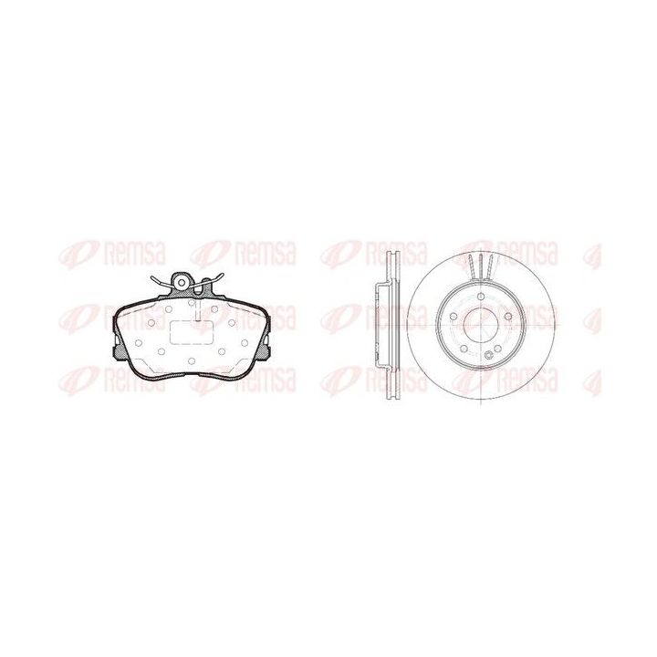 Stabdžių rinkinys, diskiniai stabdžiai REMSA 8445.02