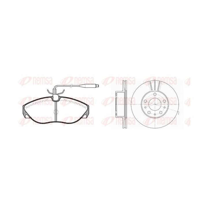 Stabdžių rinkinys, diskiniai stabdžiai REMSA 8486.01