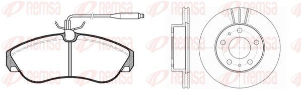 Stabdžių rinkinys, diskiniai stabdžiai REMSA 8487.00
