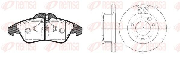 Stabdžių rinkinys, diskiniai stabdžiai REMSA 8578.01