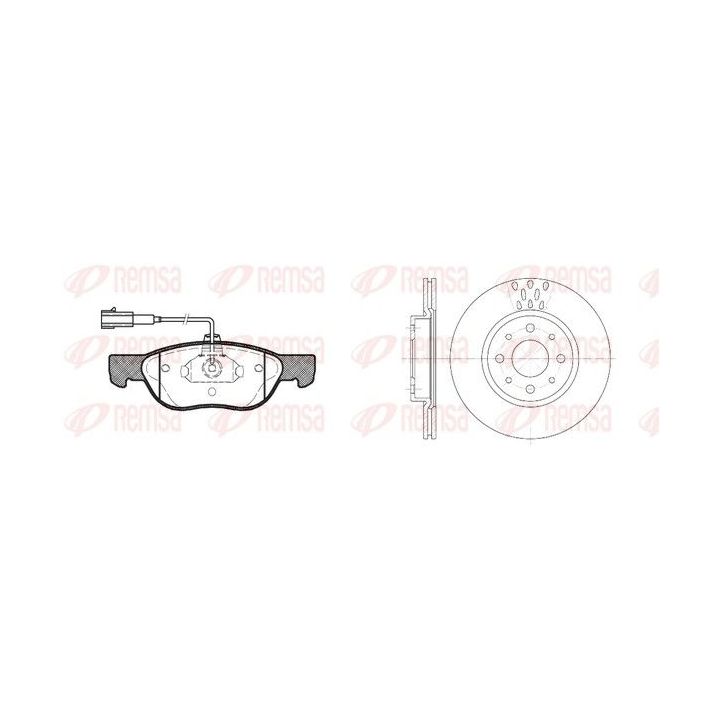 Stabdžių rinkinys, diskiniai stabdžiai REMSA 8587.03