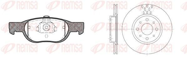 Stabdžių rinkinys, diskiniai stabdžiai REMSA 8588.01