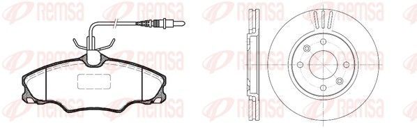 Stabdžių rinkinys, diskiniai stabdžiai REMSA 8603.00