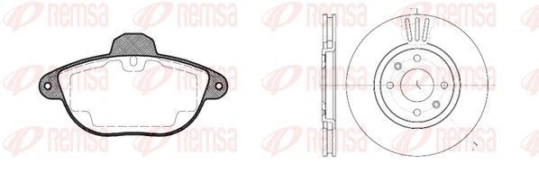 Stabdžių rinkinys, diskiniai stabdžiai REMSA 8608.00