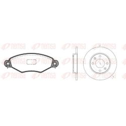 Stabdžių rinkinys, diskiniai stabdžiai REMSA 8643.02