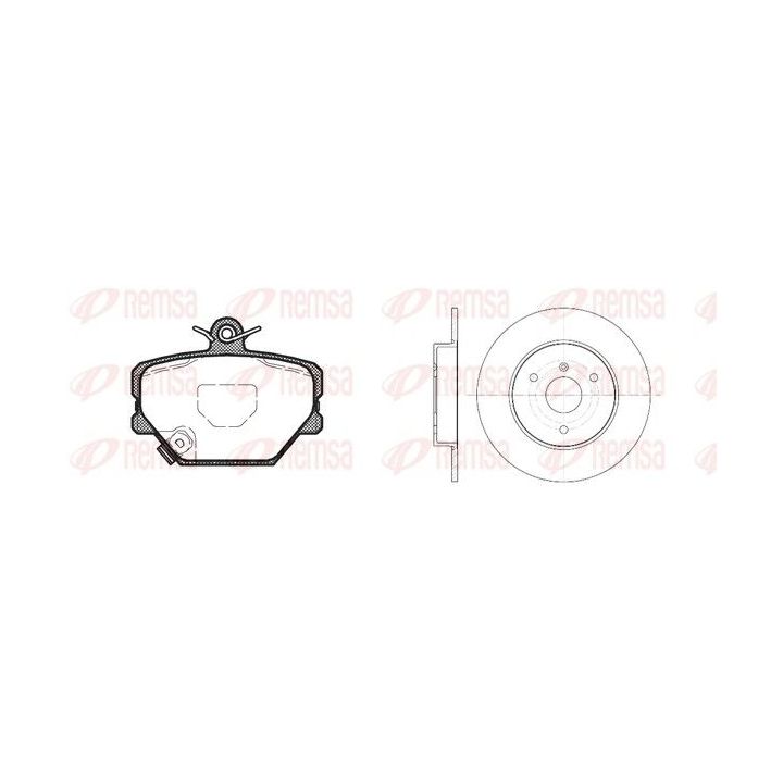 Stabdžių rinkinys, diskiniai stabdžiai REMSA 8705.00