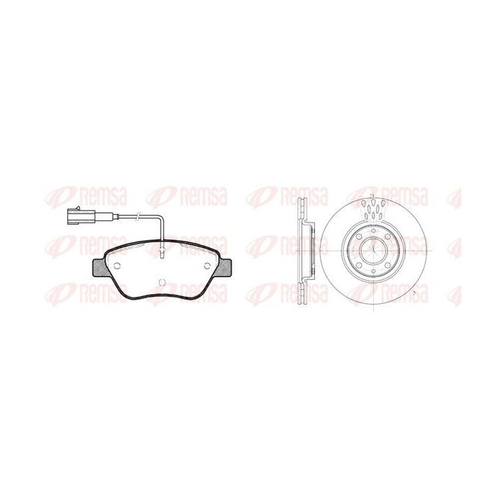 Stabdžių rinkinys, diskiniai stabdžiai REMSA 8858.01