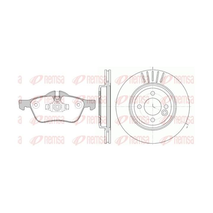 Stabdžių rinkinys, diskiniai stabdžiai REMSA 8864.00