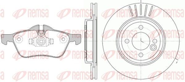 Stabdžių rinkinys, diskiniai stabdžiai REMSA 8864.00