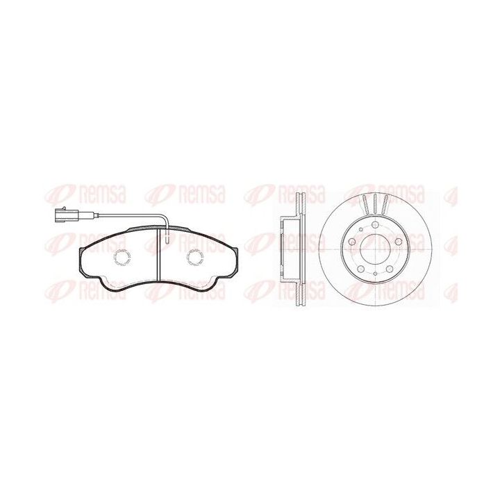 Stabdžių rinkinys, diskiniai stabdžiai REMSA 8959.00