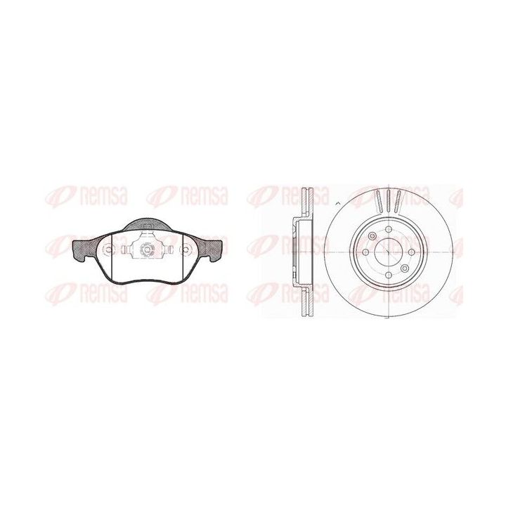 Stabdžių rinkinys, diskiniai stabdžiai REMSA 8962.01