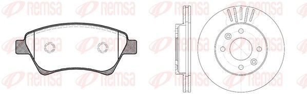 Stabdžių rinkinys, diskiniai stabdžiai REMSA 8976.00