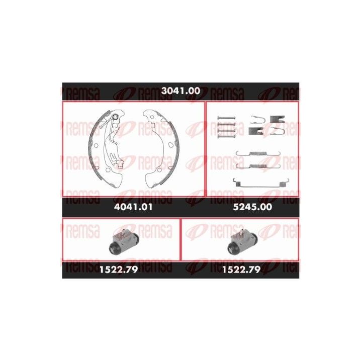 Stabdžių rinkinys, būgniniai stabdžiai REMSA 3041.00