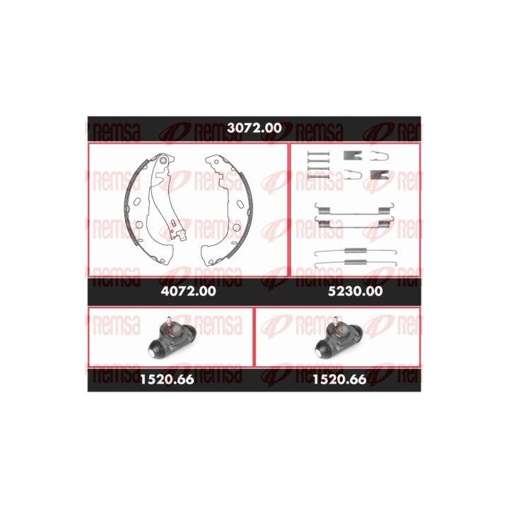 Stabdžių rinkinys, būgniniai stabdžiai REMSA 3072.00