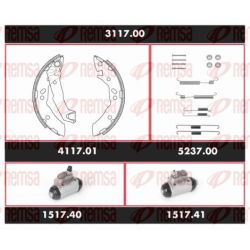 Stabdžių rinkinys, būgniniai stabdžiai REMSA 3117.00