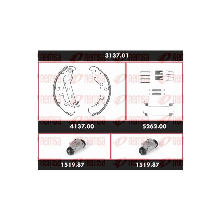 Stabdžių rinkinys, būgniniai stabdžiai REMSA 3137.01