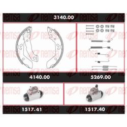 Stabdžių rinkinys, būgniniai stabdžiai REMSA 3140.00